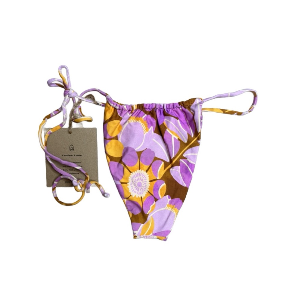 Stone Fox‎ Swim River Bikini Bottom Women’s XS Retro Bloom Print - Picture 2 of 3